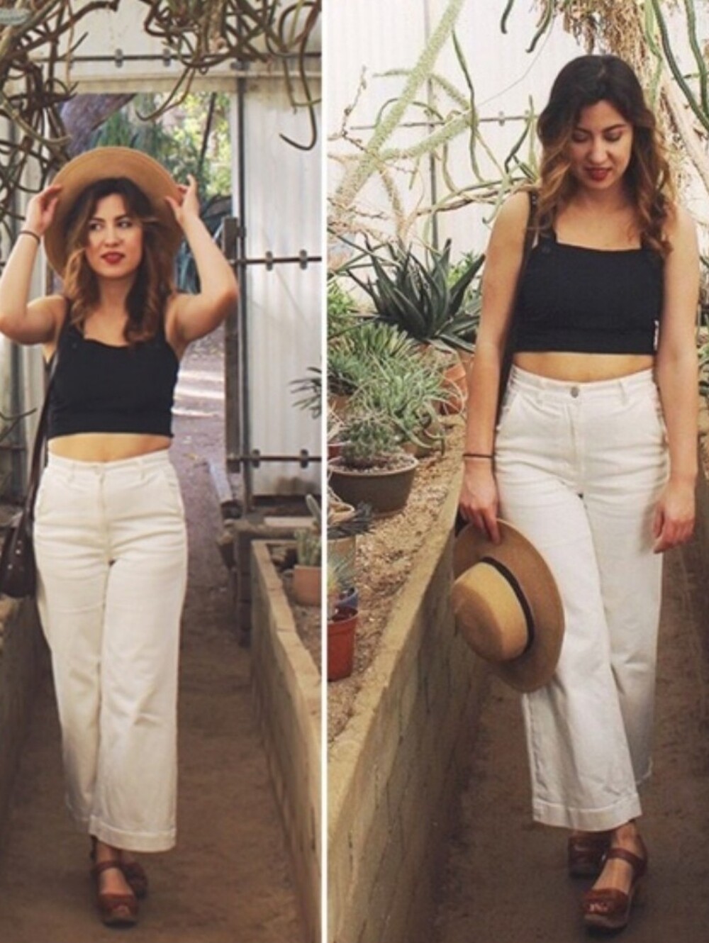 Everlane The Cropped Wide Leg Regular Pant Trouser in Bone Sz 2 Cotton